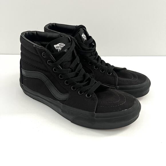 Vans Sneakers Off The Wall 721454 Sk8 Hi High Top Black Shoes Men 5 Women 6.5 - Picture 1 of 13